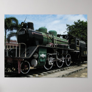 WW2 Steam Train at the River Kwai Bridge Poster