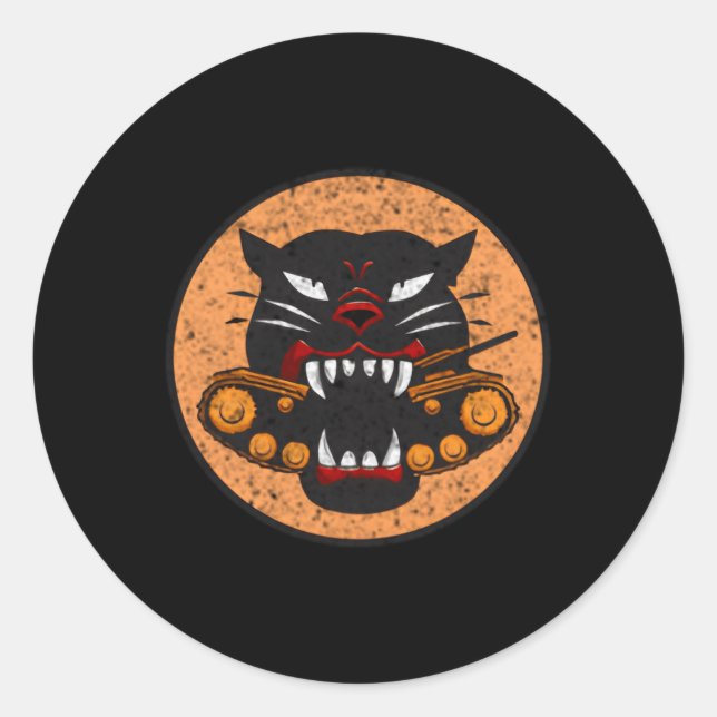 Ww2 Tank Destroyer Division Panther Wwii Patch Dis Classic Round Sticker (Front)