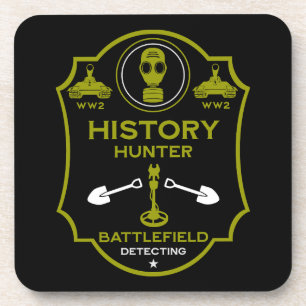 WW2 Trench Battlefield Metal Detectorist Coaster