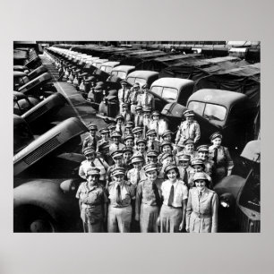 WW2 Truck Ladies, 1940s Poster