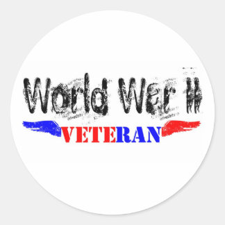 WW2 veteran Classic Round Sticker