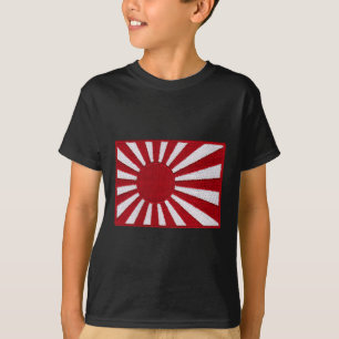 Ww2 War Flag Japan Flag Chest Retro Vintage Patch T-Shirt