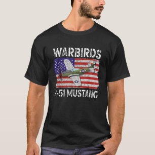 WW2 Warbird P51 Mustang American Airplane Boys Gir T-Shirt