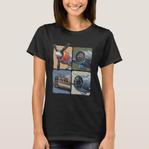 WW2 Warplanes Tshirt B-17 P51 Mustang F4U Corsair