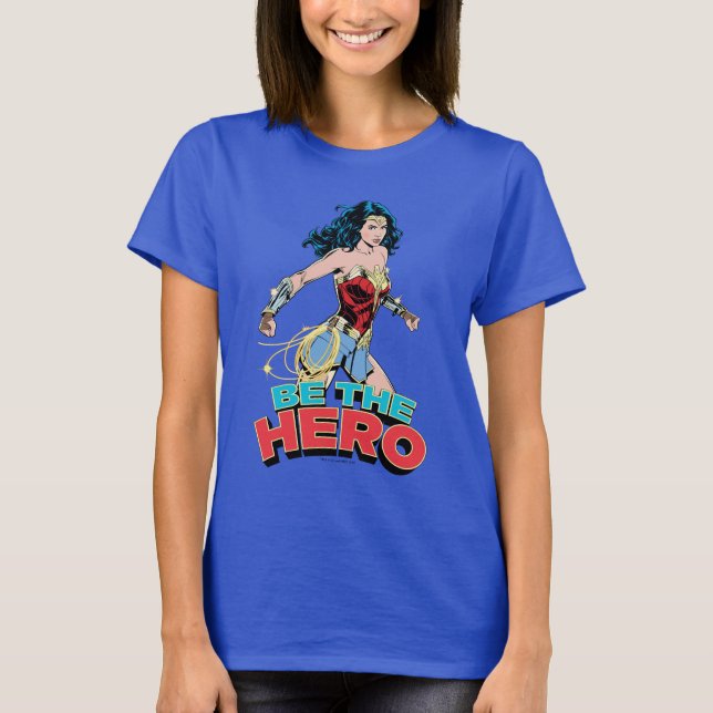 WW84 | Be The Hero Wonder Woman Retro Comic Art T-Shirt (Front)