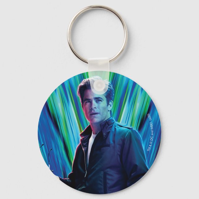 WW84 | Blue-Green Steve Trevor Kaleidoscope Key Ring (Front)