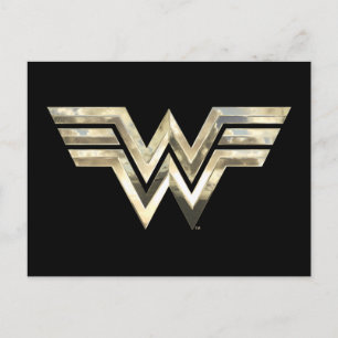 WW84   Golden Wonder Woman Logo Invitation Postcard