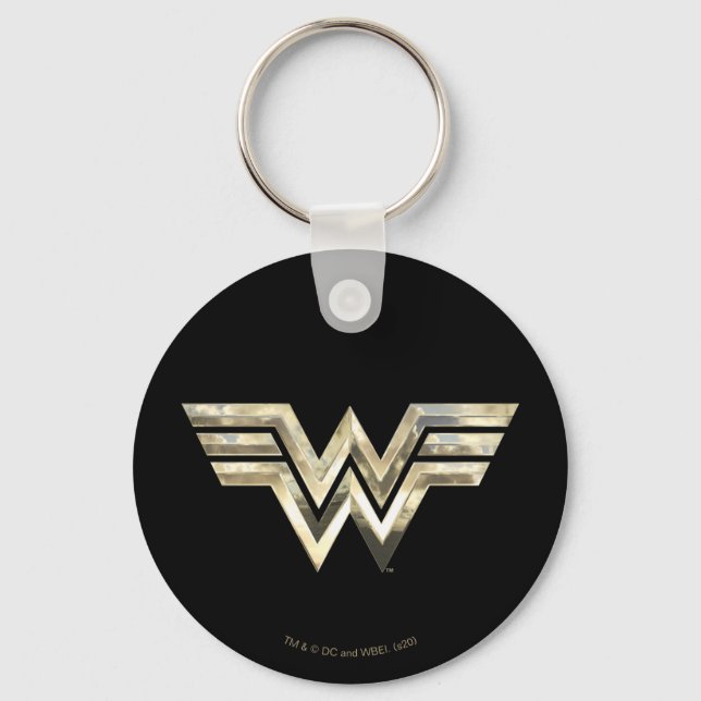WW84 | Golden Wonder Woman Logo Key Ring (Front)