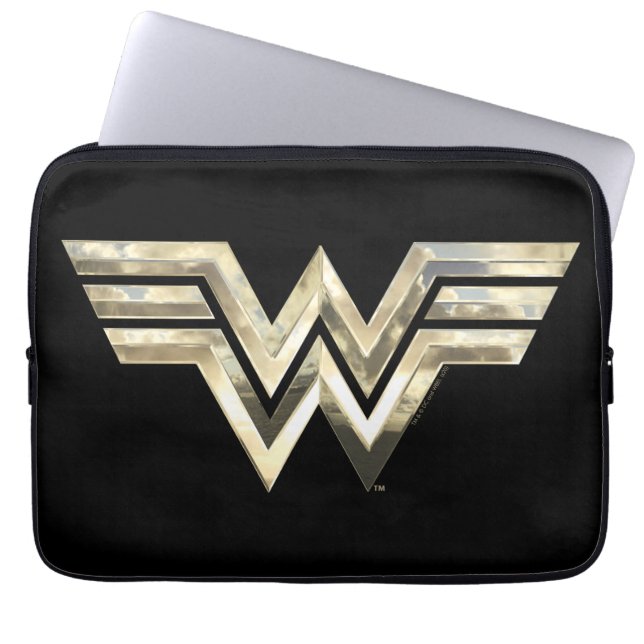 WW84 | Golden Wonder Woman Logo Laptop Sleeve (Front)