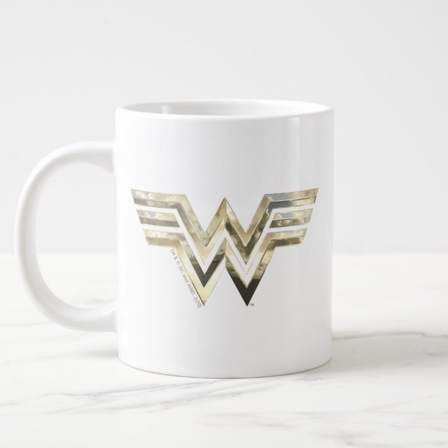 WW84 | Golden Wonder Woman Logo Large Coffee Mug (Left)