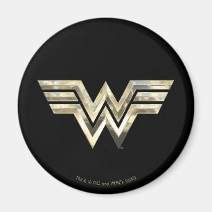 WW84   Golden Wonder Woman Logo Magnet