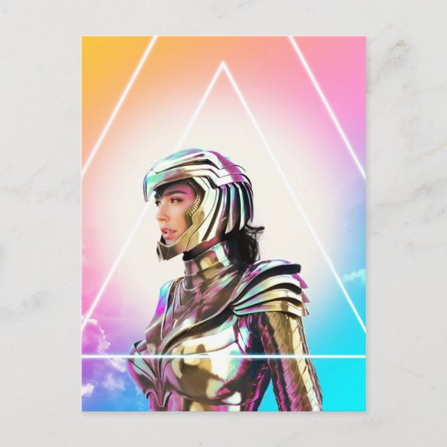 WW84 | Lo Fi Wonder Woman Golden Armor Portrait Invitation Postcard (Front)