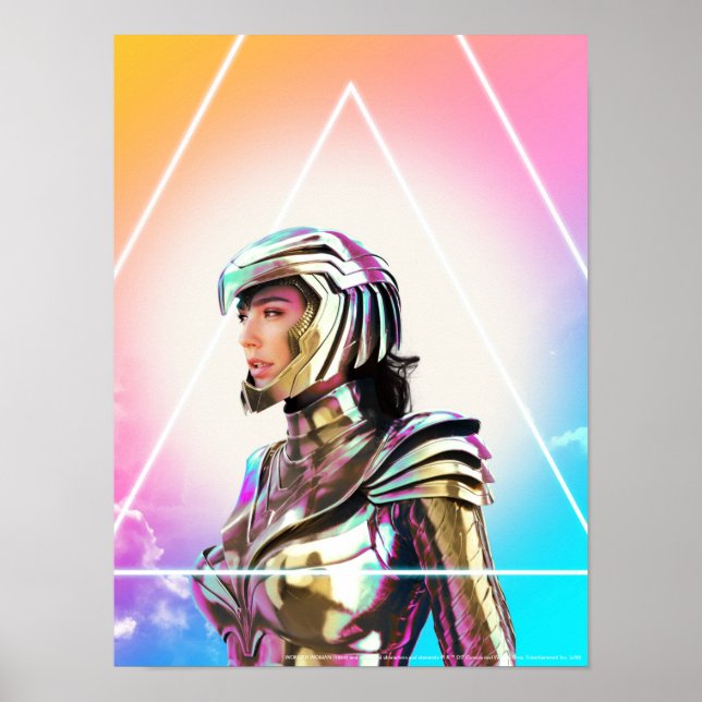WW84 | Lo Fi Wonder Woman Golden Armor Portrait Poster (Front)