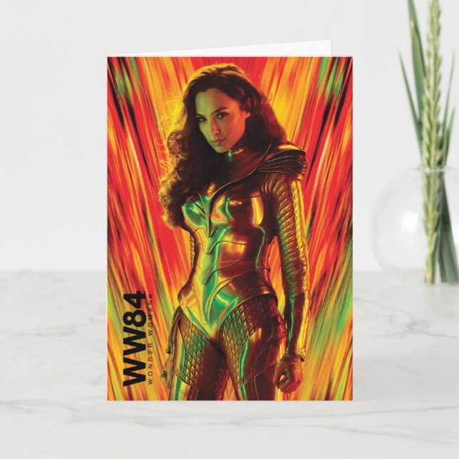 WW84 | Red-Orange Wonder Woman Kaleidoscope Card (Front)