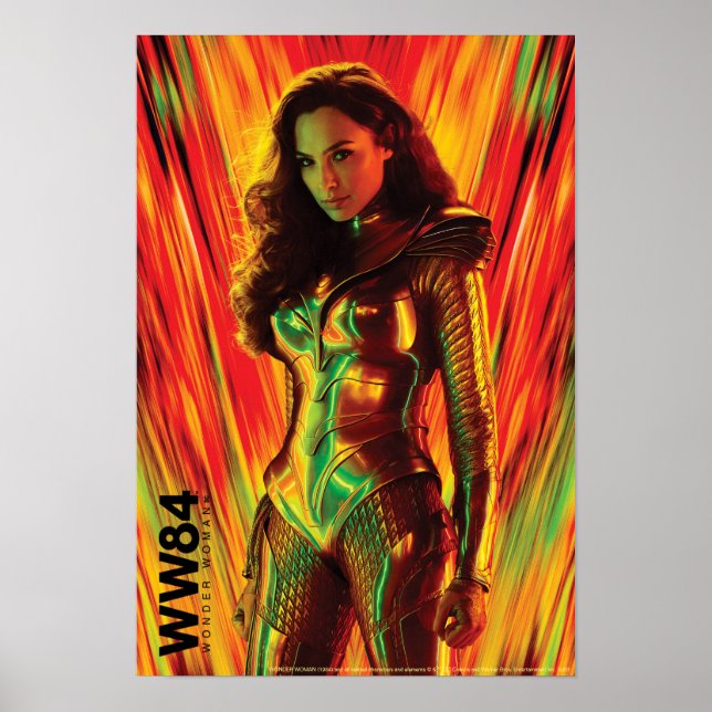 WW84 | Red-Orange Wonder Woman Kaleidoscope Poster (Front)