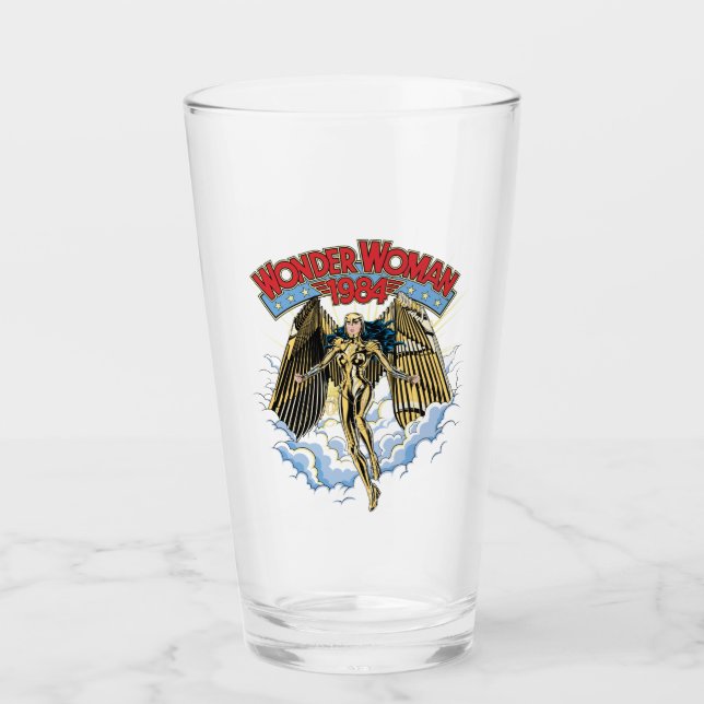 WW84 | Retro Comic Gold Armor Wonder Woman Glass (Front)