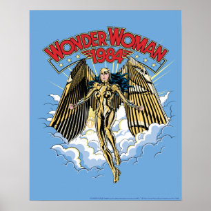 WW84 Retro Comic Gold Armor Wonder Woman Poster