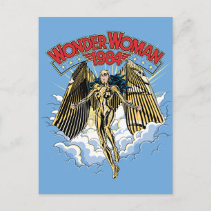 WW84   Retro Comic Gold Armour Wonder Woman Invitation Postcard