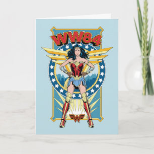 WW84 Retro Comic Wonder Woman Character Badge Card