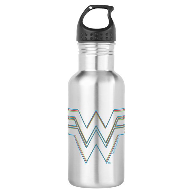 WW84 | RGB Split Wonder Woman Logo 532 Ml Water Bottle (Front)
