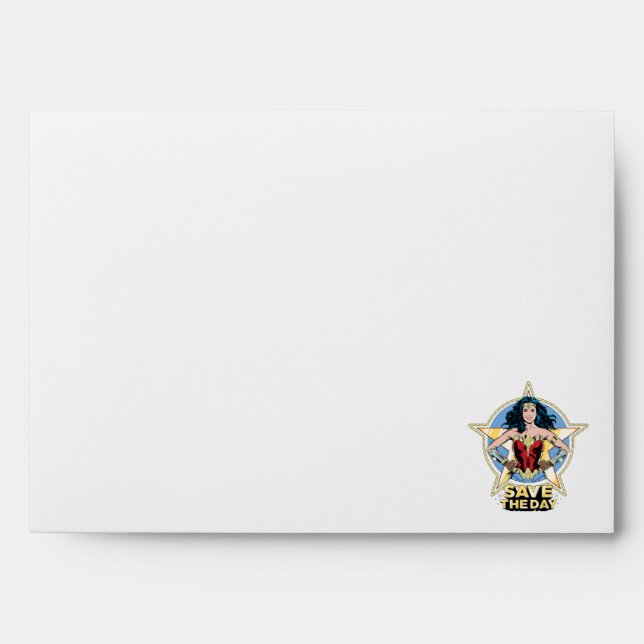 WW84 | Save The Day Wonder Woman Retro Comic Art Envelope (Front)