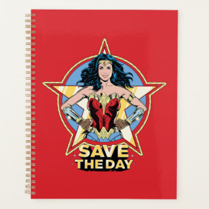 WW84   Save The Day Wonder Woman Retro Comic Art Planner