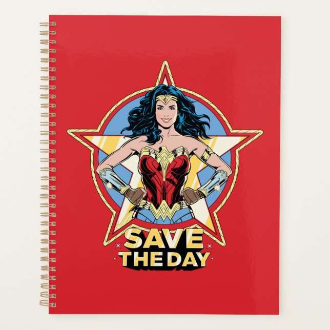 WW84 | Save The Day Wonder Woman Retro Comic Art Planner (Front)