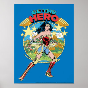 WW84 Themyscira Wonder Woman Retro Comic Art Poster