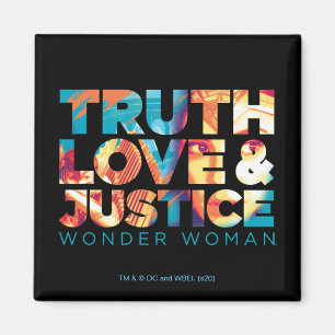 WW84   Truth Love & Justice Wonder Woman Cutout Magnet