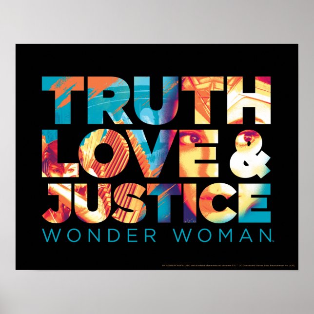 WW84 | Truth Love & Justice Wonder Woman Cutout Poster (Front)