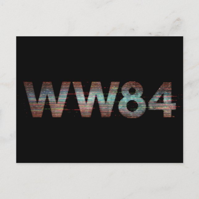 WW84 | TV Static Logo Invitation Postcard (Front)
