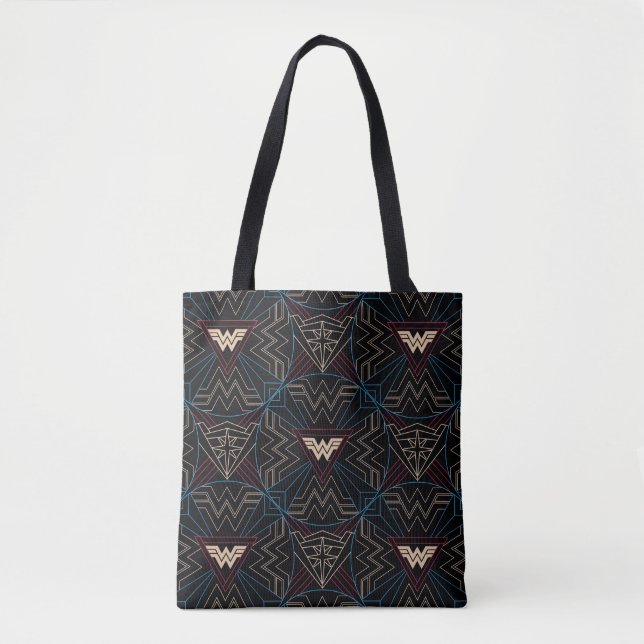WW84 | Wonder Woman Circular Geometric Pattern Tote Bag (Front)