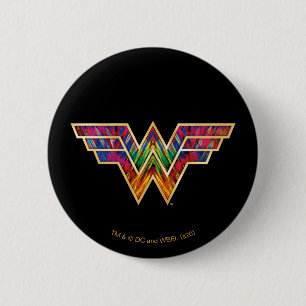 WW84   Wonder Woman Kaleidoscope Logo 6 Cm Round Badge
