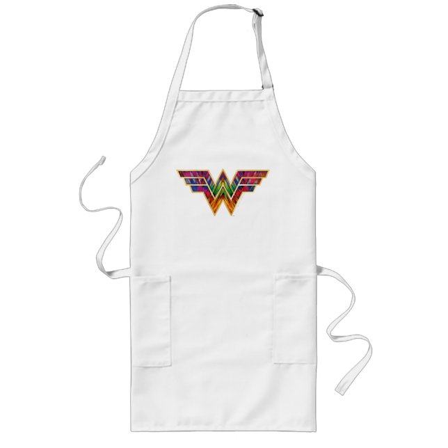 WW84 | Wonder Woman Kaleidoscope Logo Long Apron (Front)