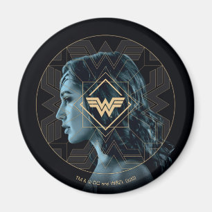 WW84 Wonder Woman Logo Patterned Portrait Magnet