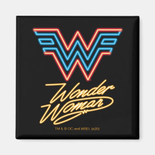 WW84   Wonder Woman Neon Light Logo Magnet