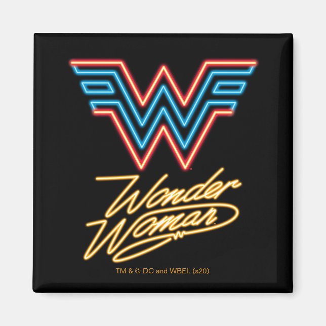 WW84 | Wonder Woman Neon Light Logo Magnet (Front)