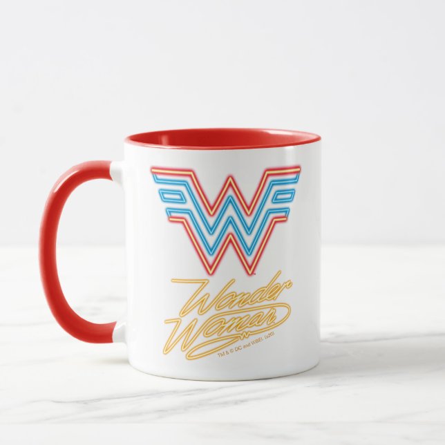 WW84 | Wonder Woman Neon Light Logo Mug (Left)