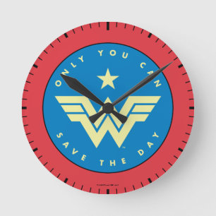 WW84 Wonder Woman Only You Can Save The Day Round Clock