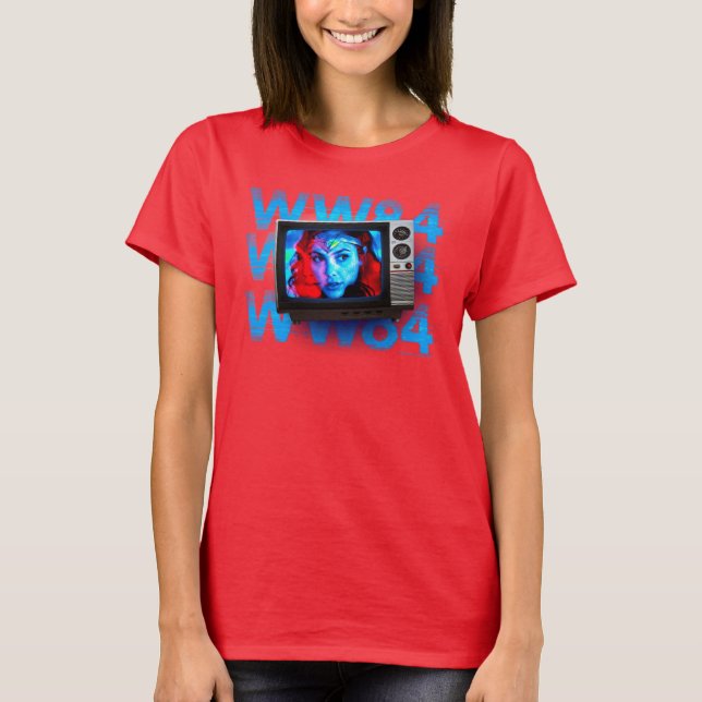 WW84 | Wonder Woman Retro Static TV Set T-Shirt (Front)