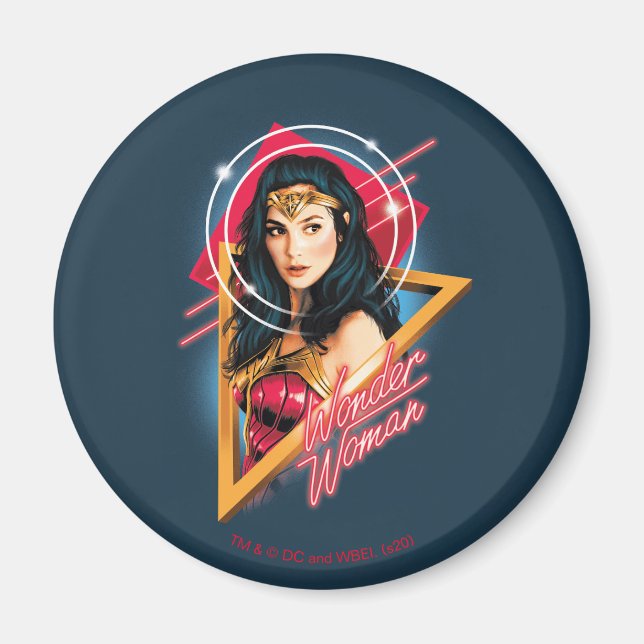 WW84 | Wonder Woman Retrowave Character Badge Magnet (Front)