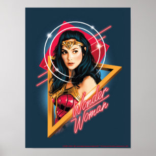 WW84   Wonder Woman Retrowave Character Badge Poster