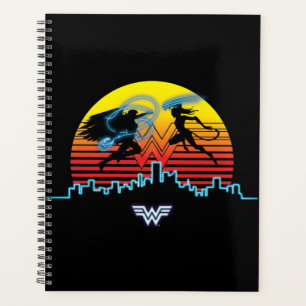 WW84   Wonder Woman & The Cheetah Retrowave Sunset Planner