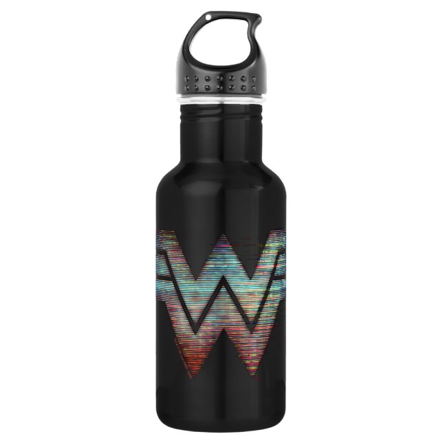 WW84 | Wonder Woman TV Static Logo 532 Ml Water Bottle (Front)