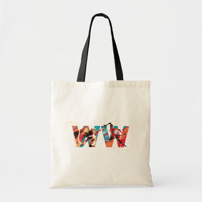 WW84 | Wonder Woman Vs. The Cheetah WW Logo Tote Bag (Front)