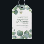 Wwatercolor Greenery Bridal Shower Gift Tags<br><div class="desc">Greenery welcome sign for a modern trendy botanical theme bridal shower. Featuring greenery eucalyptus botanical theme,  white with watercolor blush background. You can easily edit by clicking the "Personalise" button above.</div>