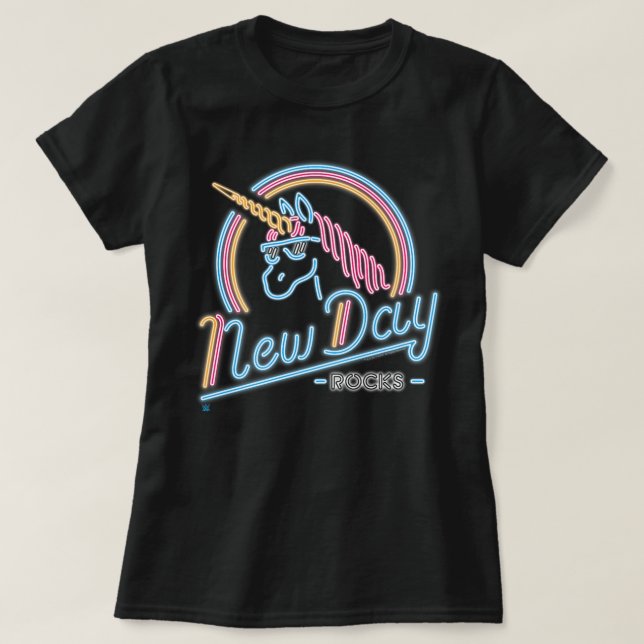 WWE New Day Neon Unicorn 837 T-Shirt (Design Front)