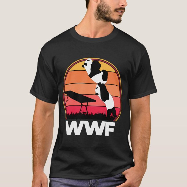 Wwf Wrestling Pandas  T-Shirt (Front)