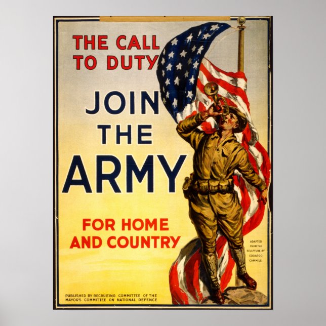 WWI American recruiting poster (Front)