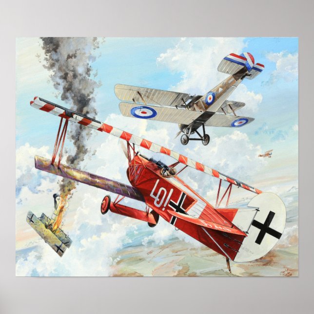 WWI ERNST UDET FOKKER D.VII PRINT (Front)